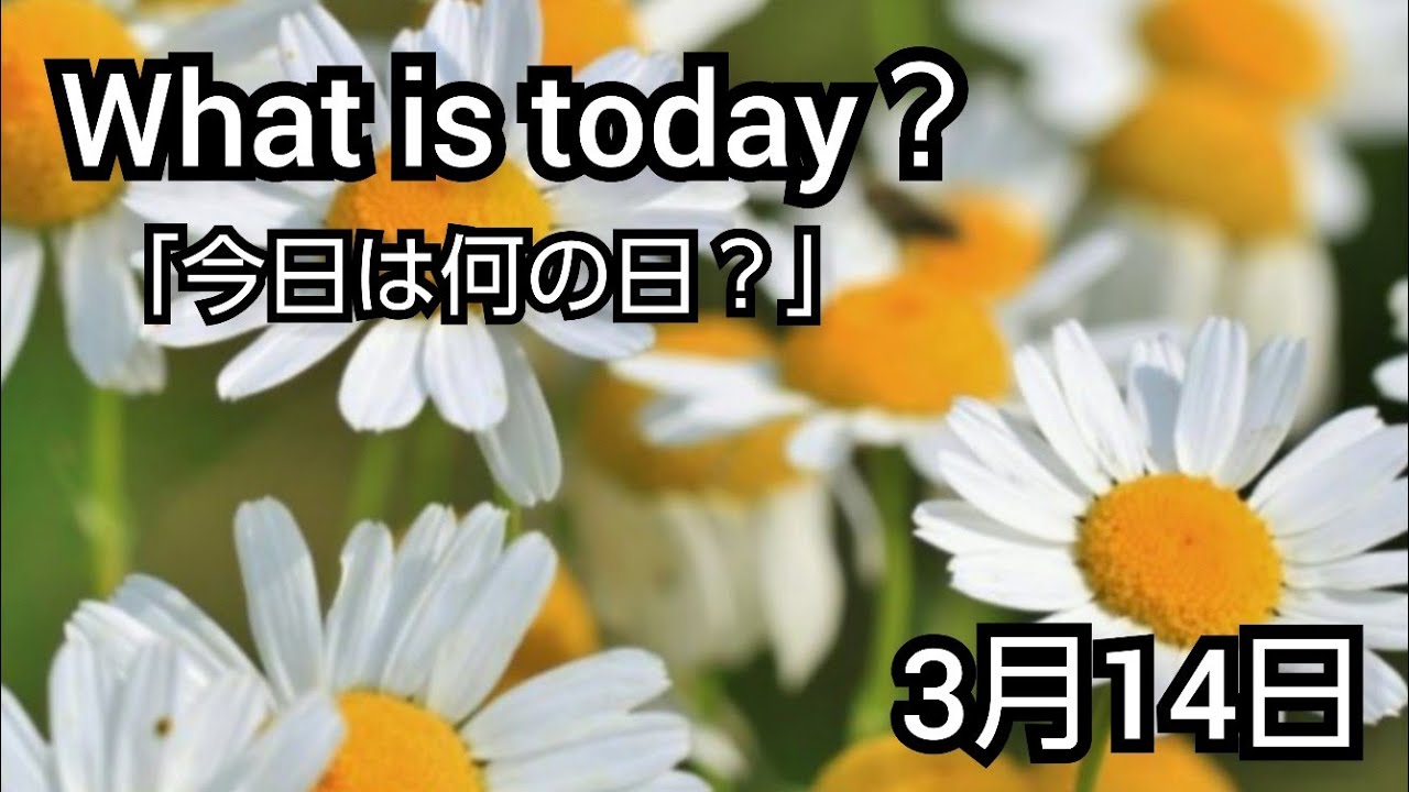 【What is today？】今日は何の日？(20210314)