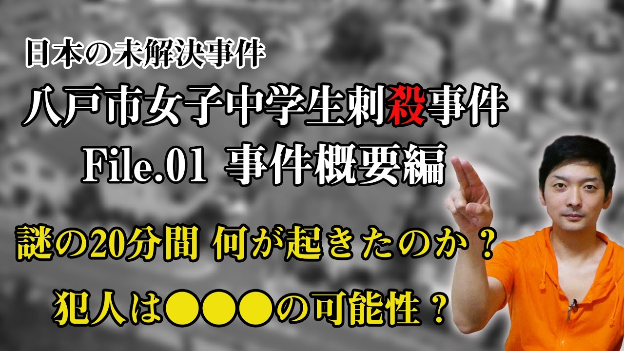 【未解決事件(日本)】八戸市女子中学生刺殺事件File.1  事件の概要から謎の20分間に何が起きたのか？そして犯人像をくりちゃんが考察 日本のミステリー