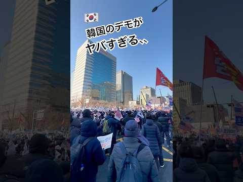 🇰🇷韓国のデモがヤバすぎる❗️ ユン大統領支持デモに1万3000人が参加‼︎ 韓国旅行注意⚠️ #韓国vlog #韓国旅行記 #尹錫悦大統領 #韓国旅行